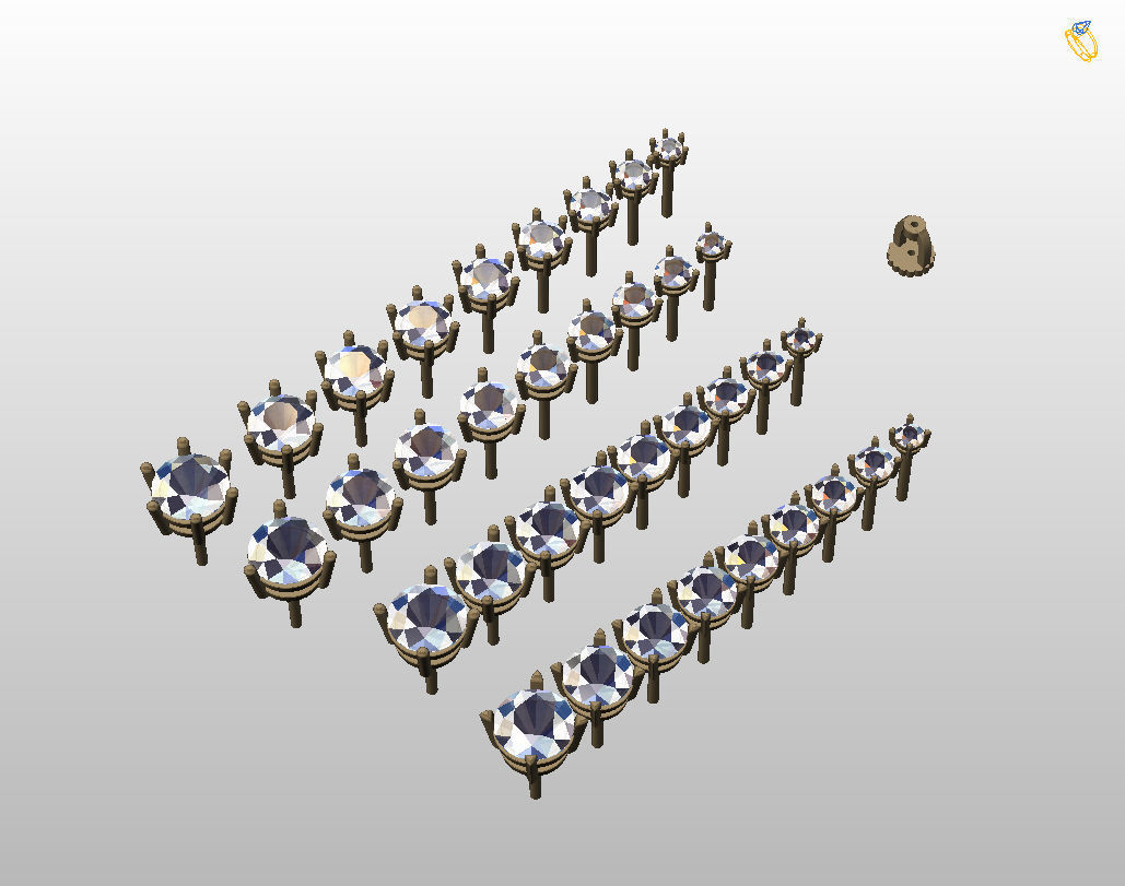 Round Stud Earrings 3D print model_33