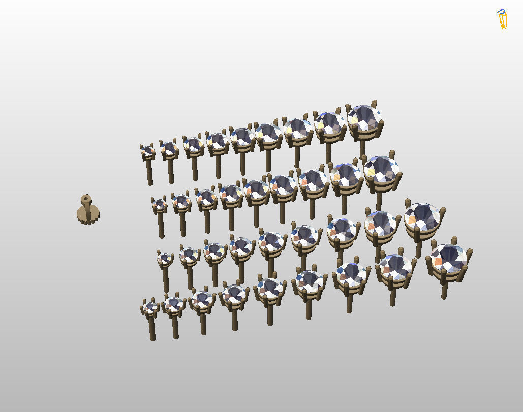 Round Stud Earrings 3D print model_36