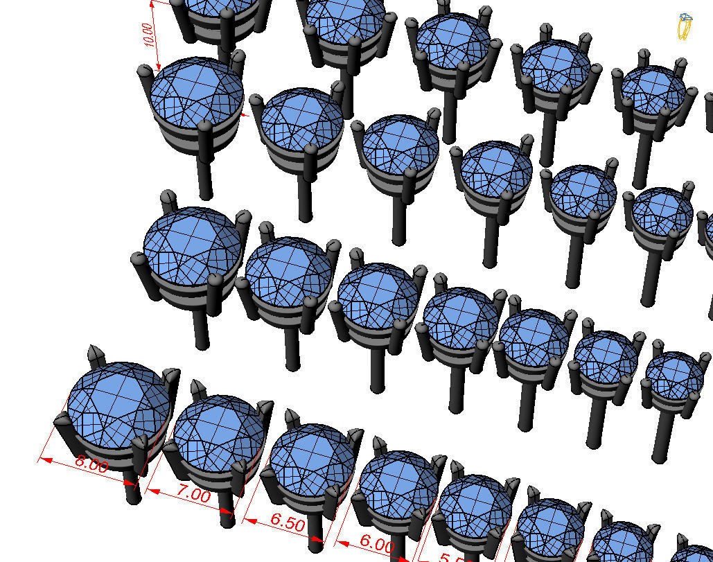 Round Stud Earrings 3D print model_16