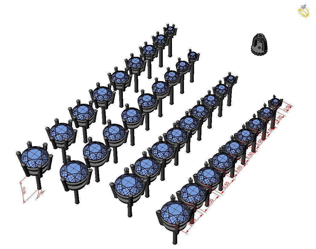 Round Stud Earrings 3D print model_15