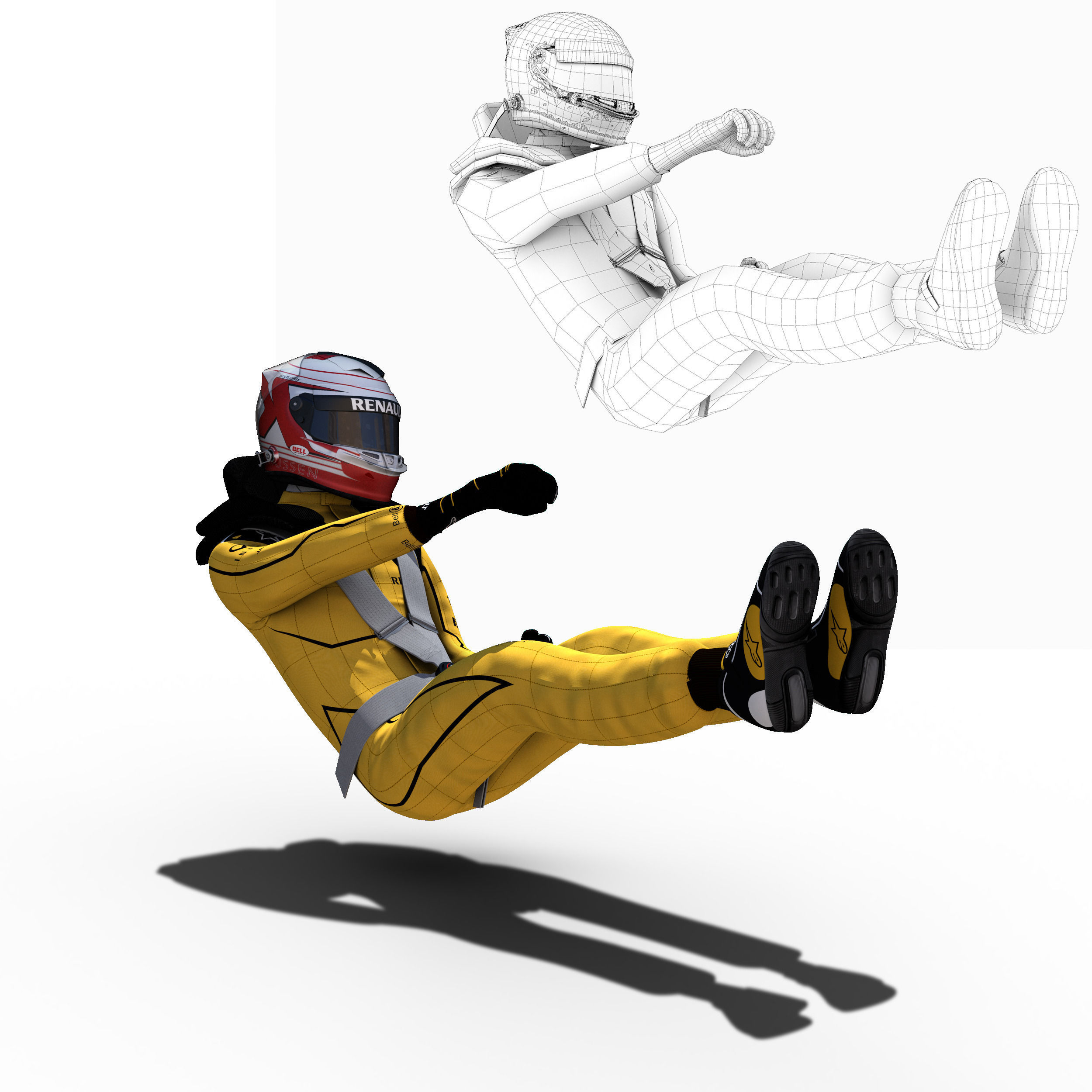 Kevin Magnussen 2016 Low-poly 3D model_3