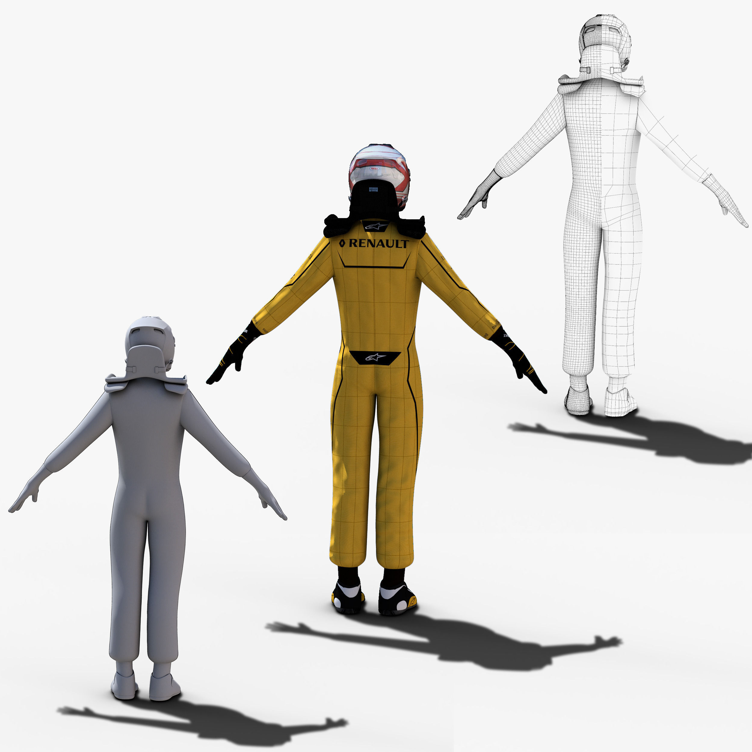 Kevin Magnussen 2016 Low-poly 3D model_8