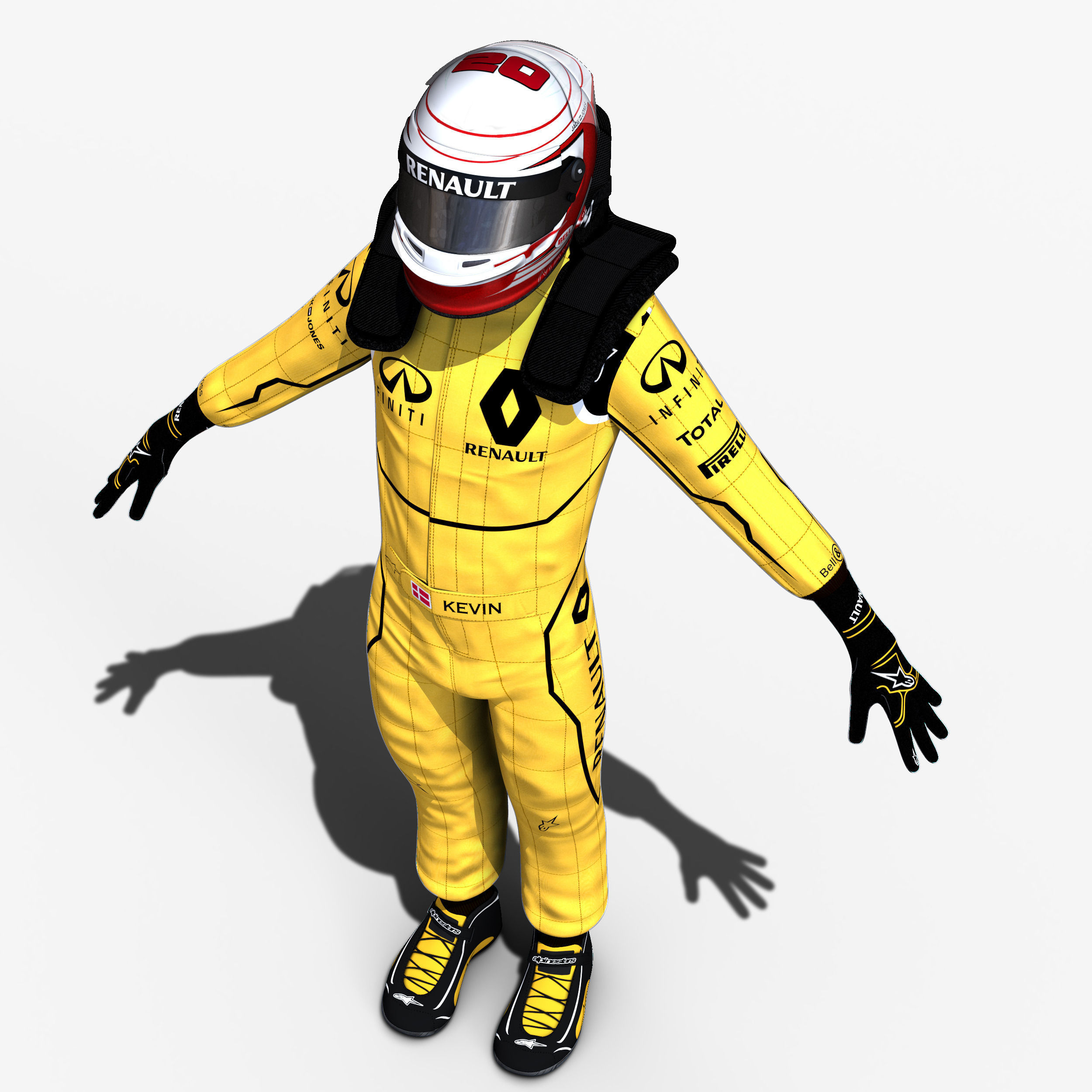 Kevin Magnussen 2016 Low-poly 3D model_9