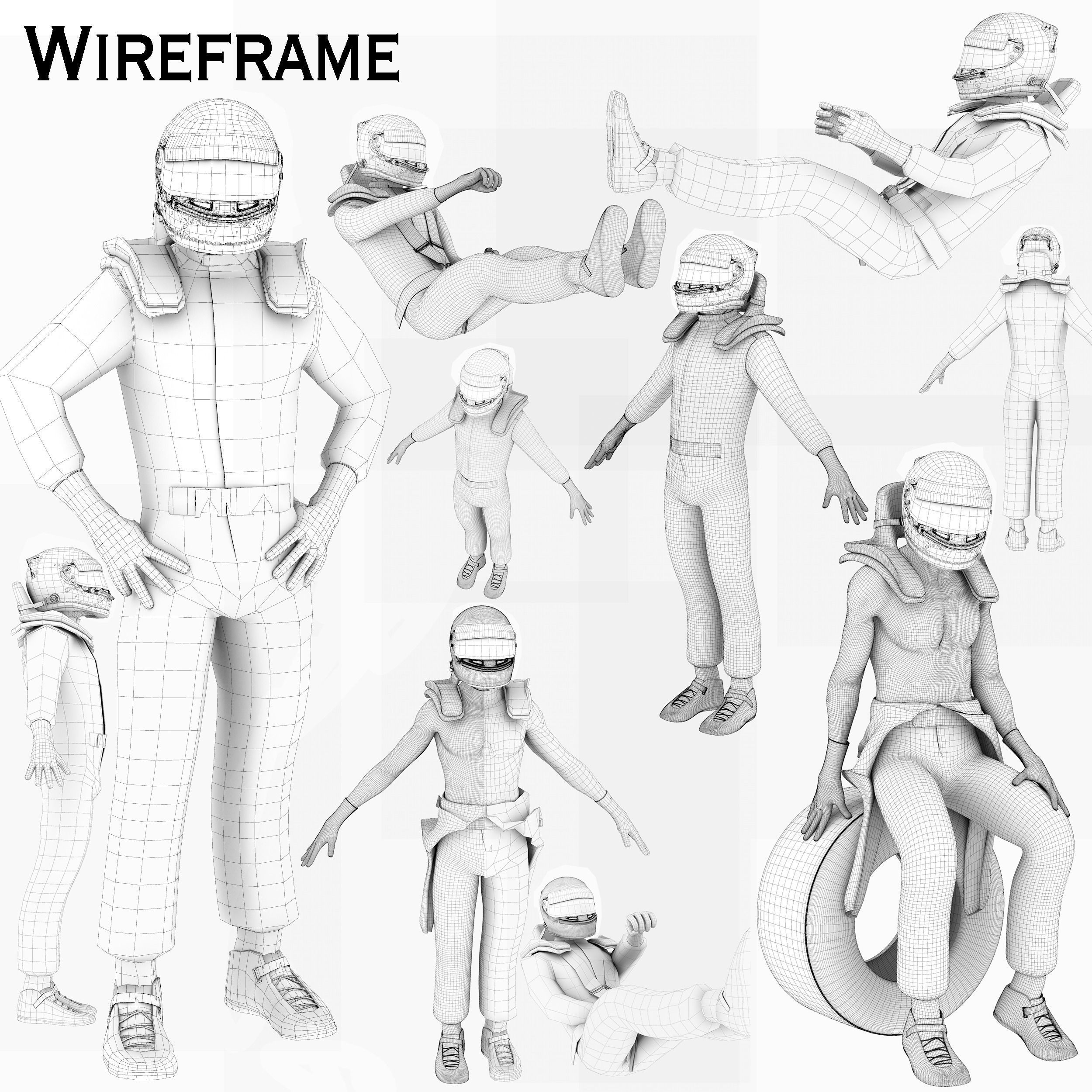 Kevin Magnussen 2016 Low-poly 3D model_10