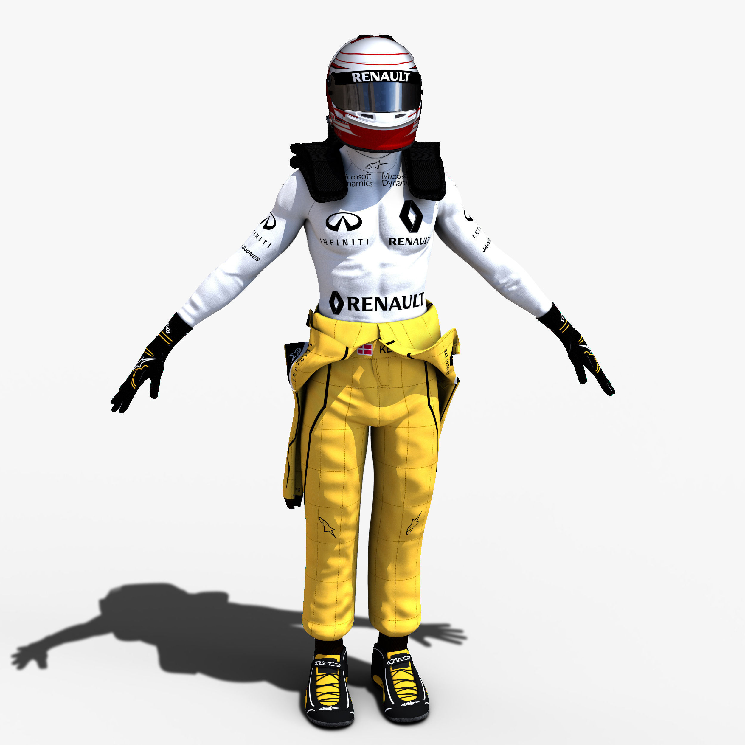 Kevin Magnussen 2016 Low-poly 3D model_2