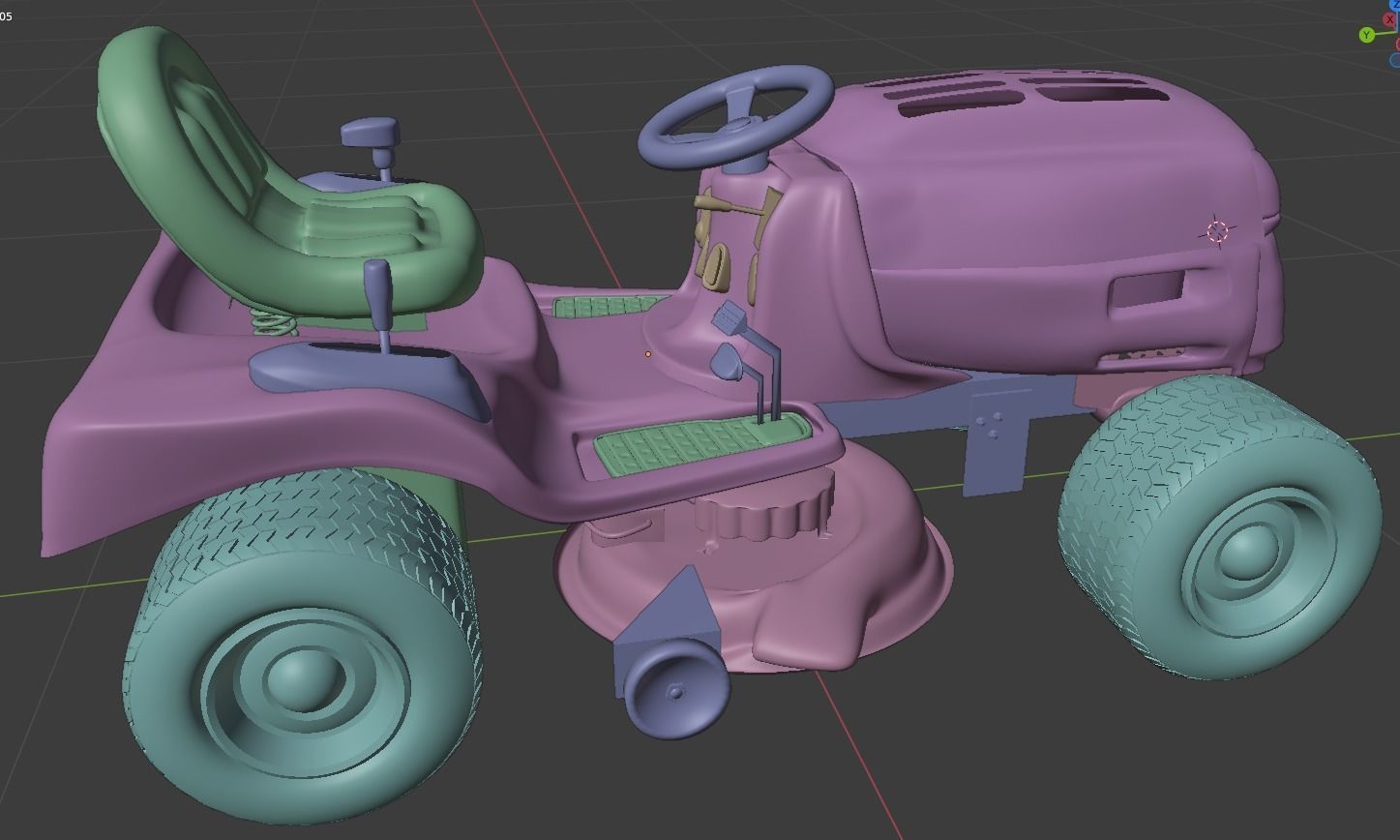 Cub-Cadet-1170-Riding-Mower-Carburetor lawn mower 3D model_4