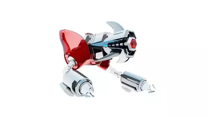 robot toy low poly v-ray Free low-poly 3D model