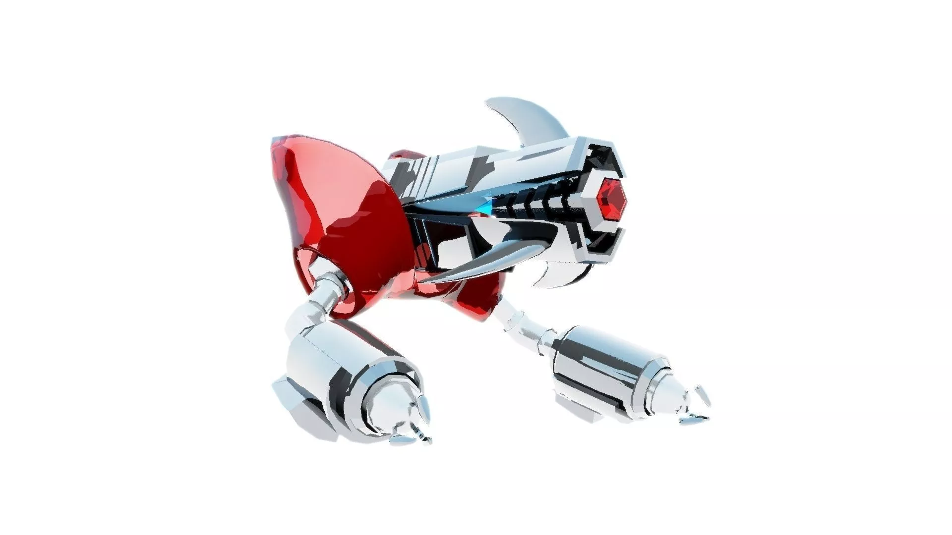 robot toy low poly v-ray Free low-poly 3D model