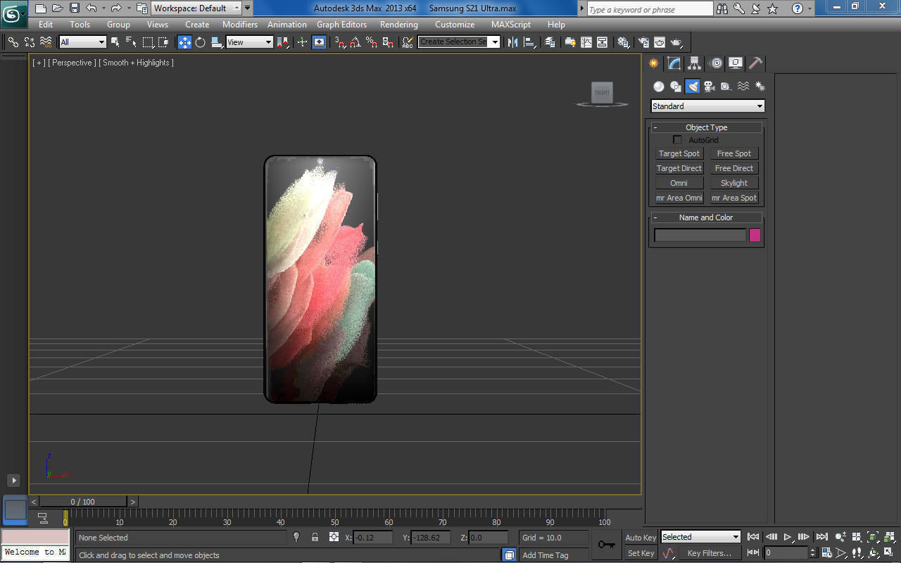 SAMSUNG GALAXY S21 ULTRA 5G Low-poly 3D model_9