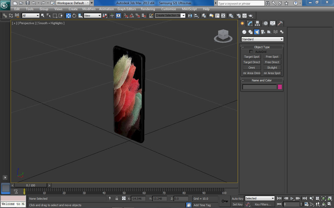 SAMSUNG GALAXY S21 ULTRA 5G Low-poly 3D model_7