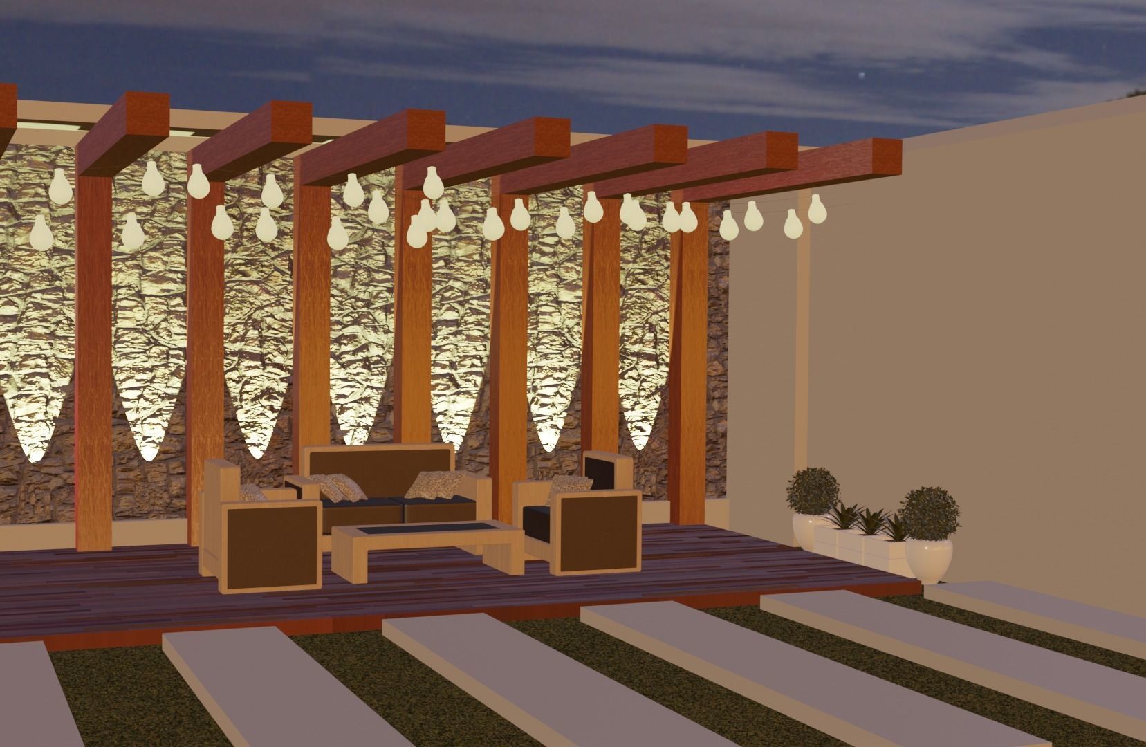 Open Air Sitting 3D model_1