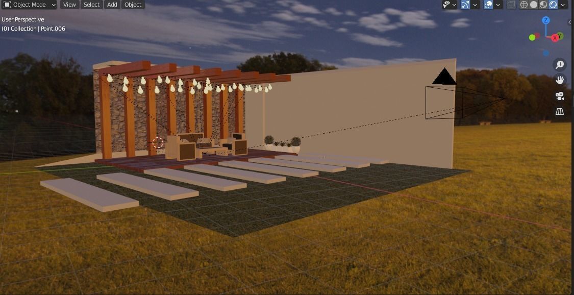 Open Air Sitting 3D model_4