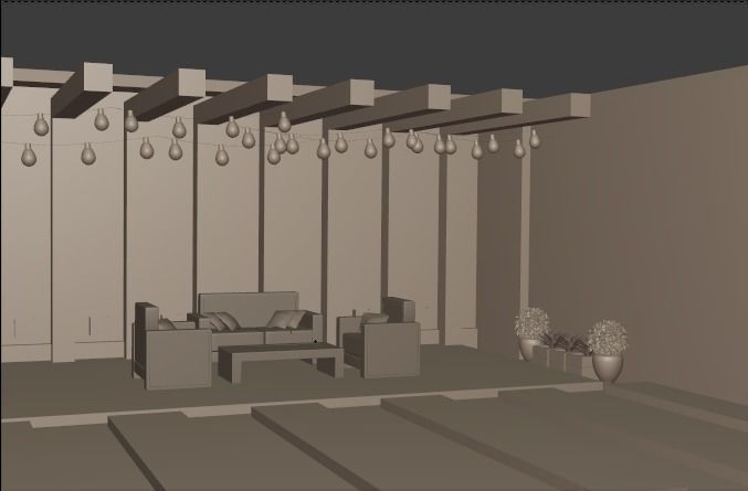 Open Air Sitting 3D model_2