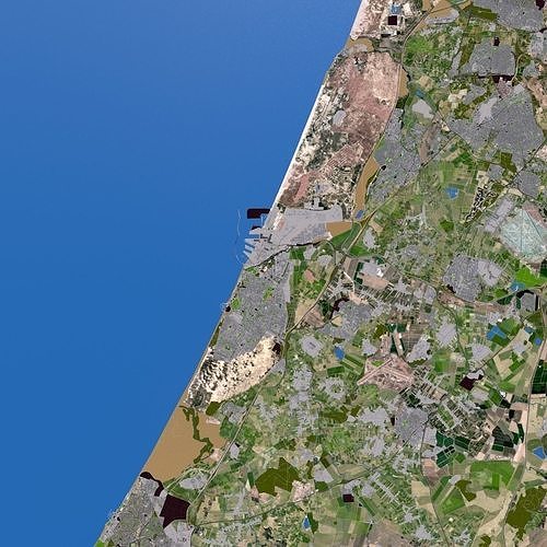 Ashdod City of Israel 2021 Low-poly 3D model