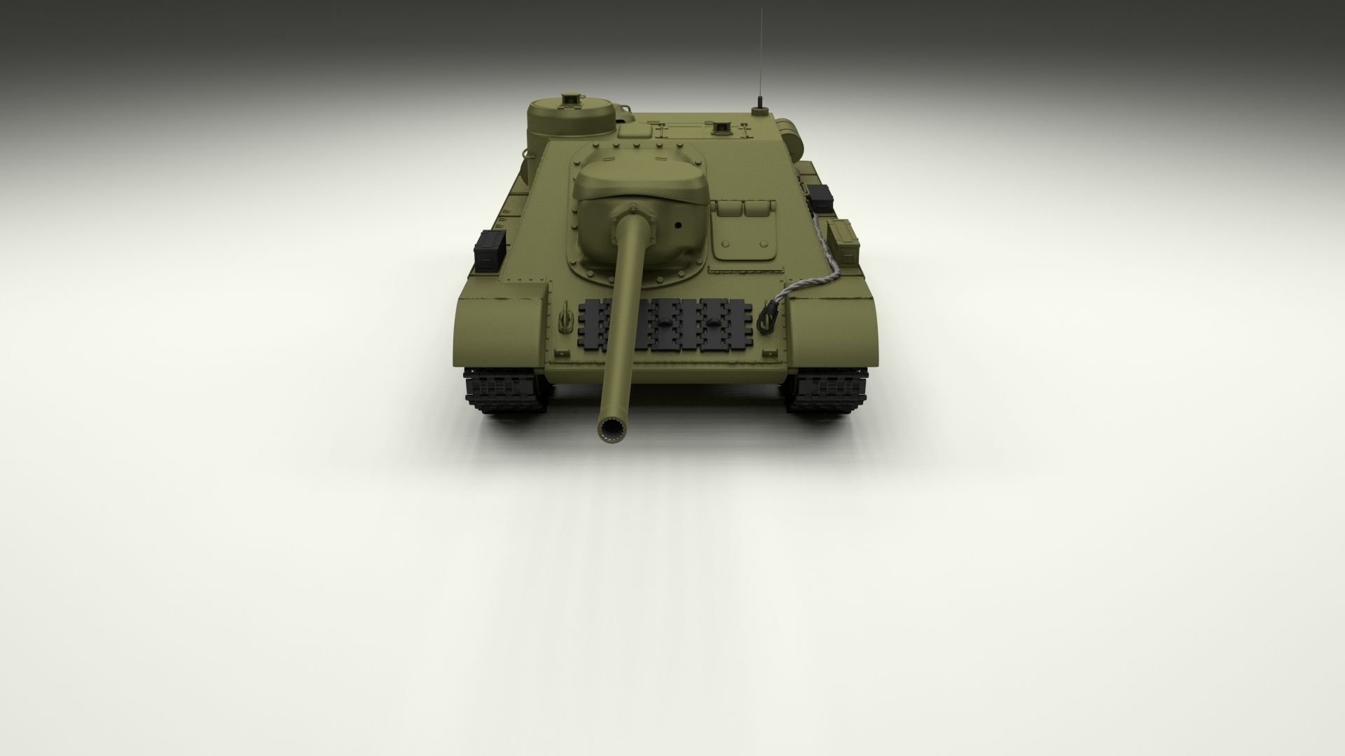 SU 100 Tank Destroyer 3D model_10