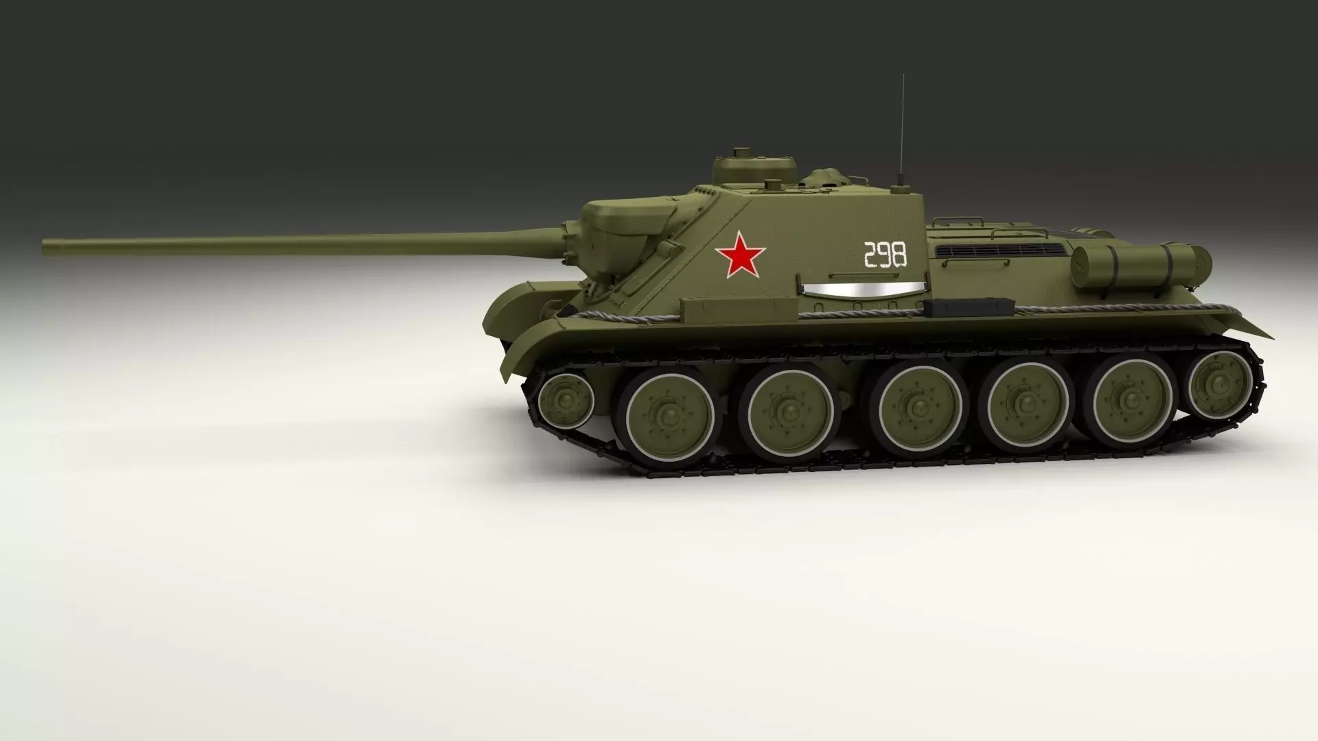 SU 100 Tank Destroyer 3D model_0