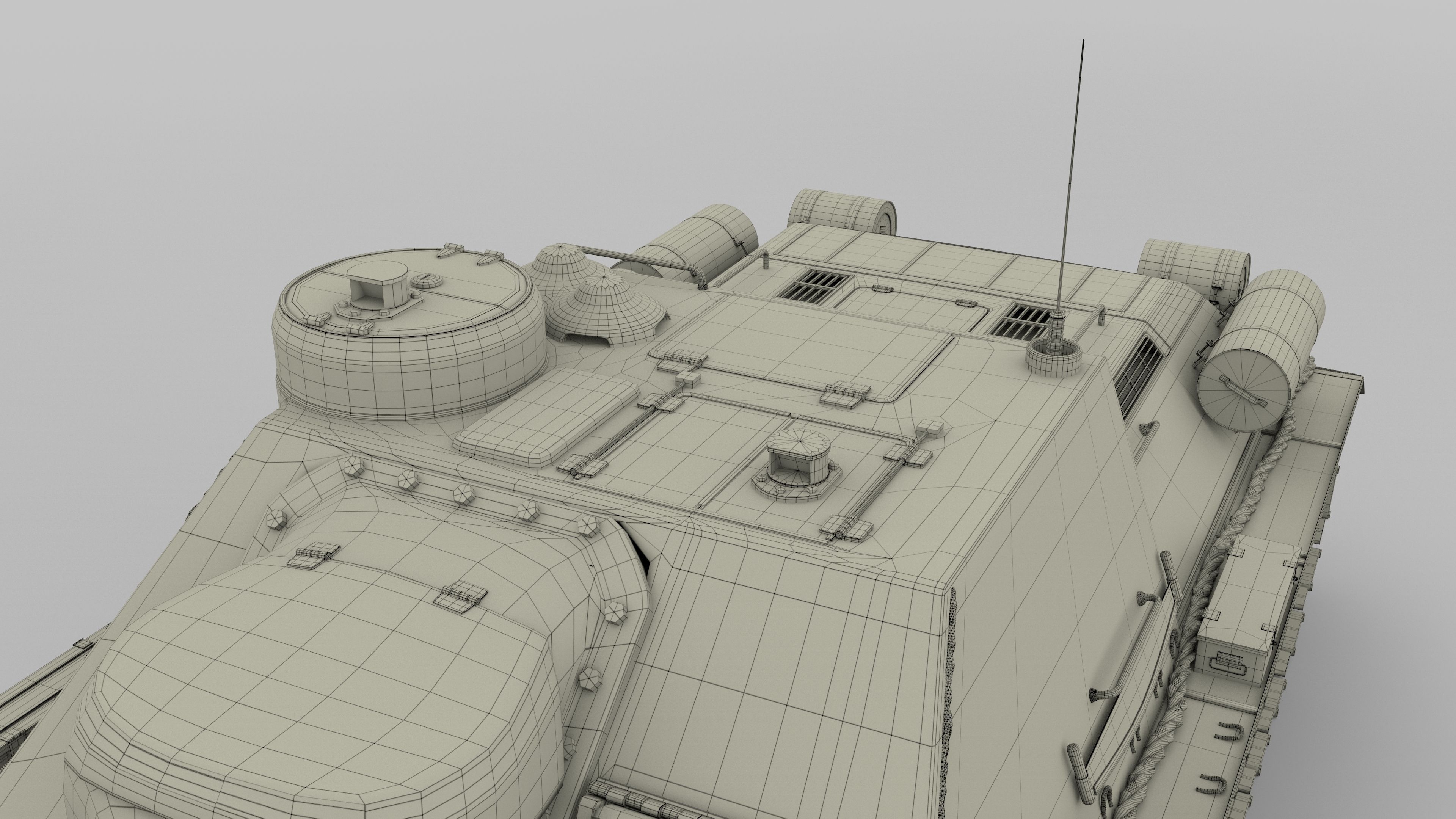 SU 100 Tank Destroyer 3D model_33