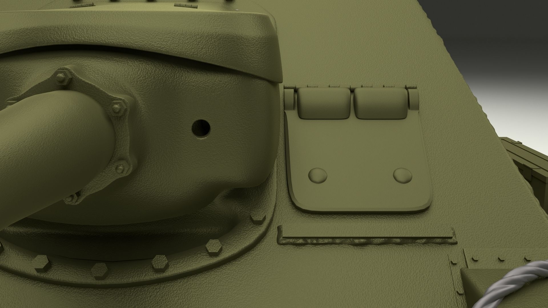 SU 100 Tank Destroyer 3D model_36