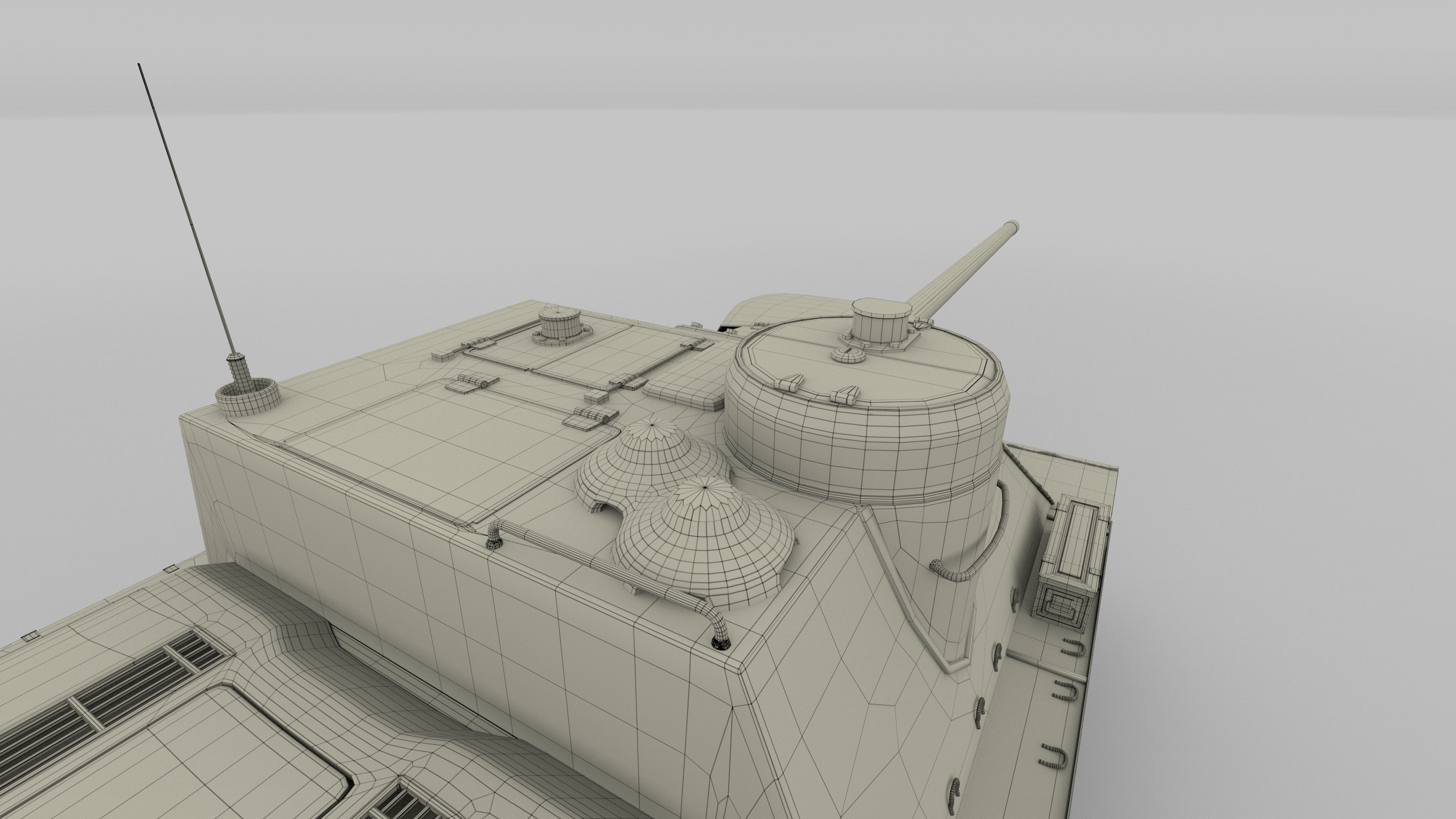 SU 100 Tank Destroyer 3D model_24