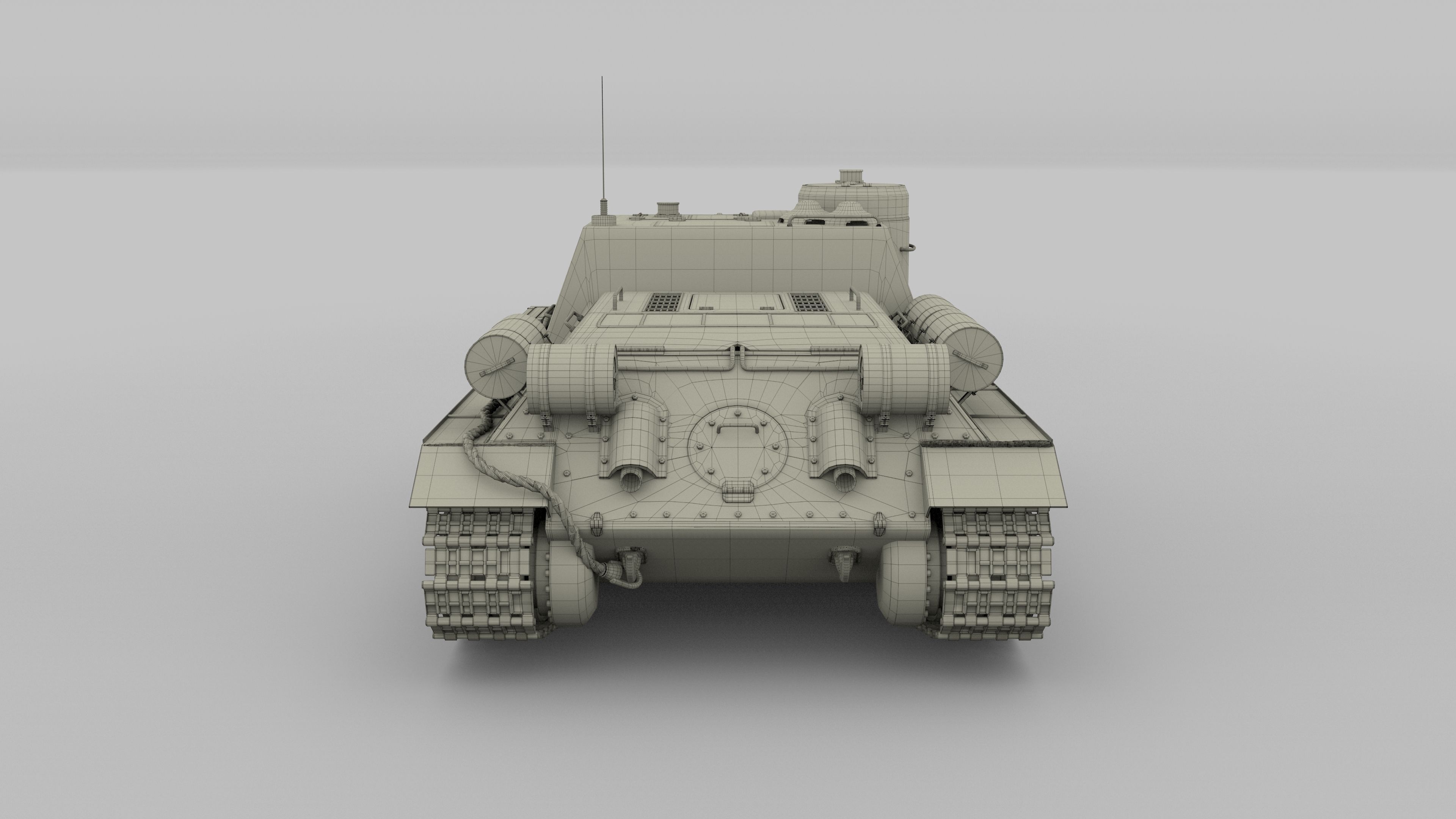 SU 100 Tank Destroyer 3D model_15