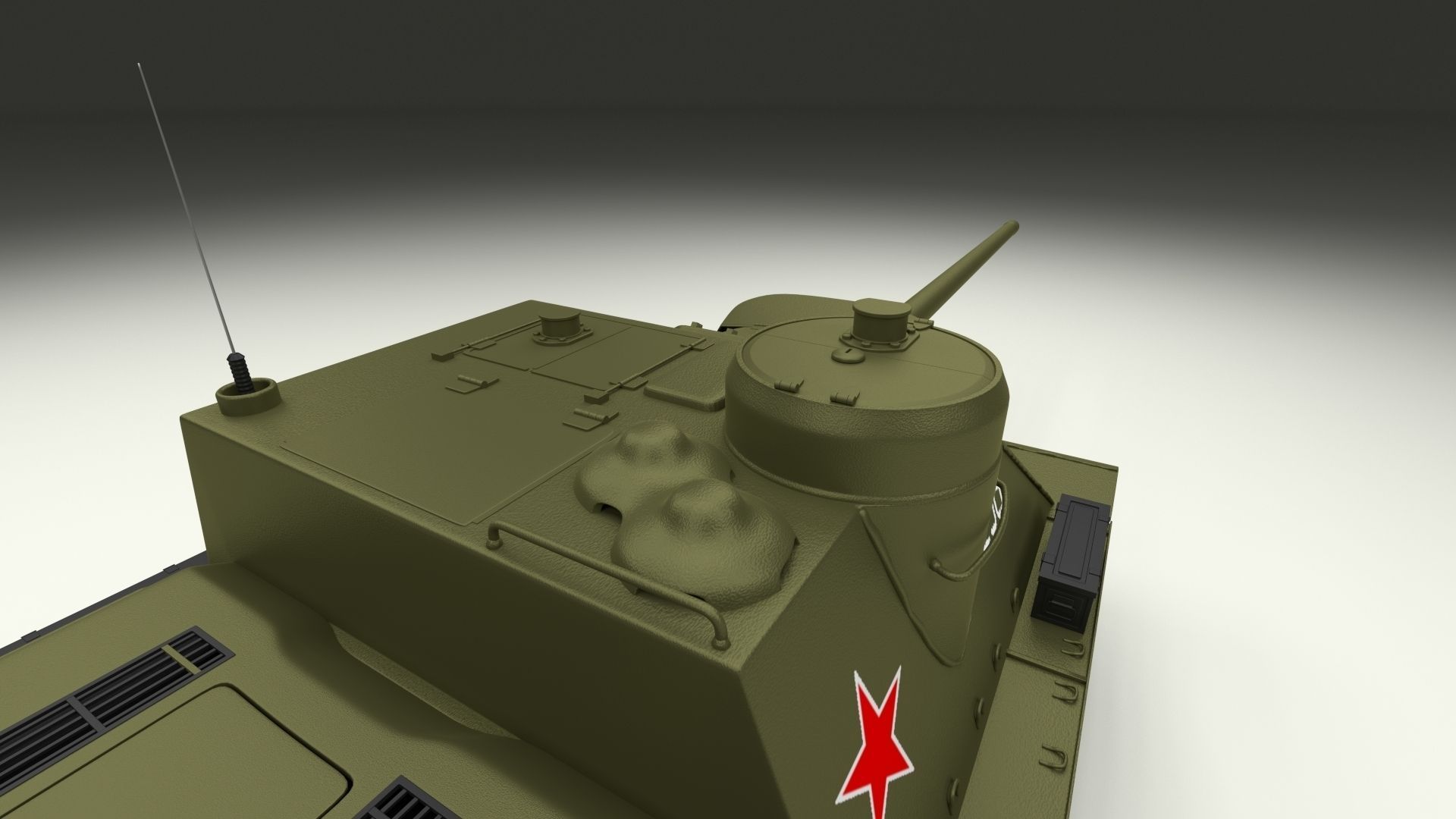 SU 100 Tank Destroyer 3D model_5