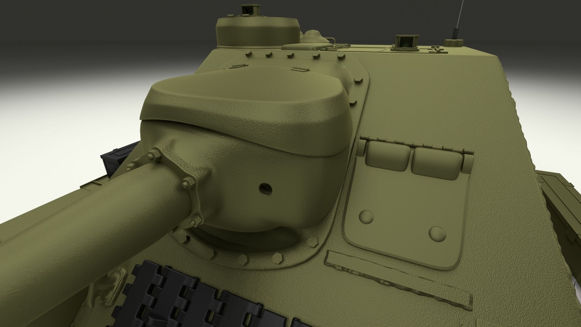 SU 100 Tank Destroyer 3D model_25