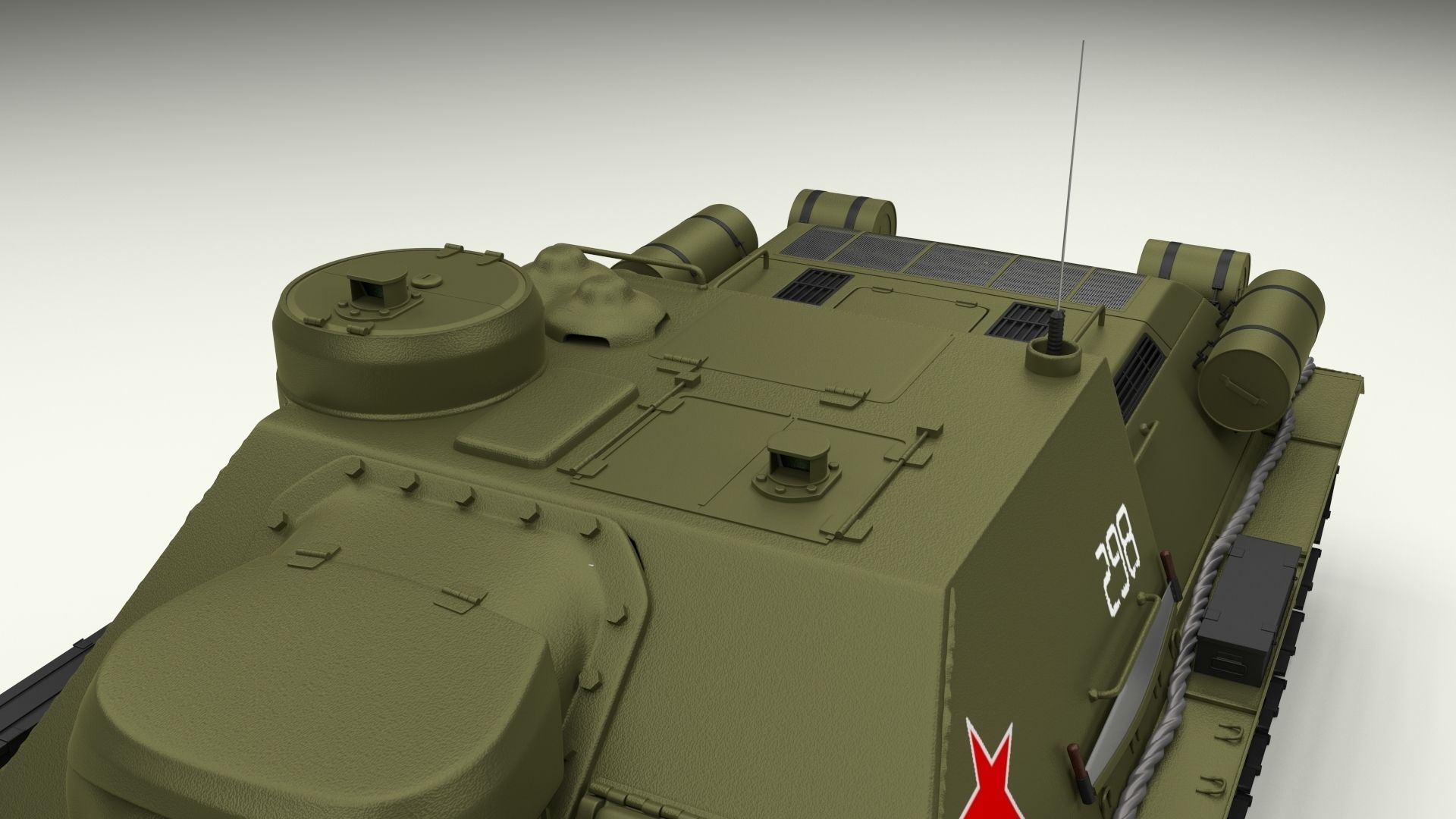 SU 100 Tank Destroyer 3D model_22