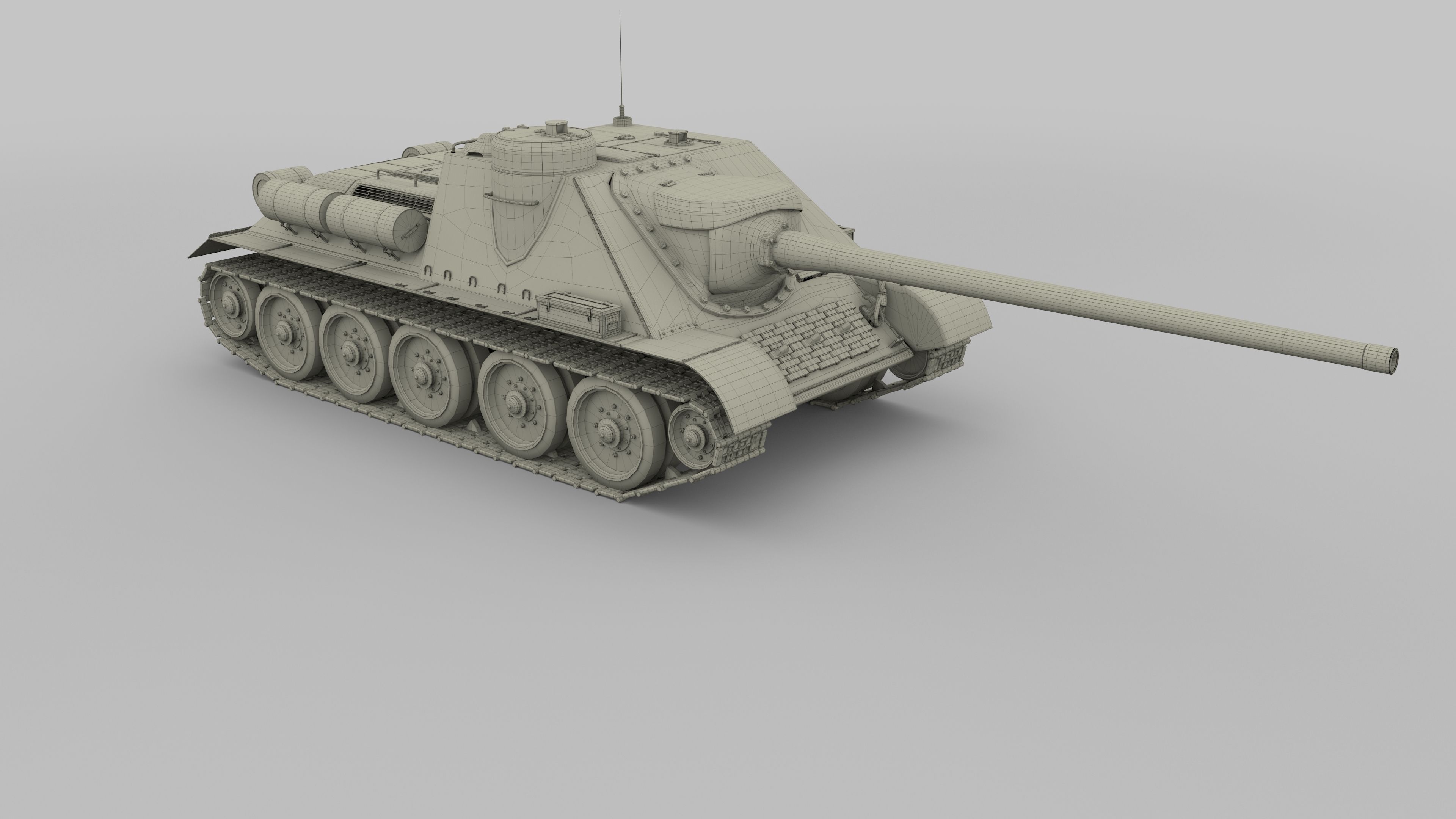 SU 100 Tank Destroyer 3D model_23