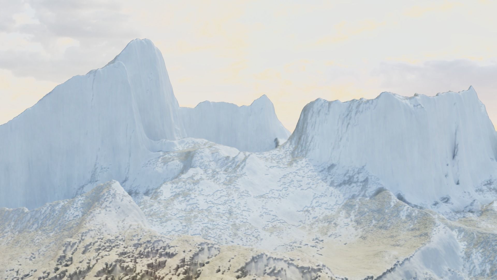 Mountain Terrain 1b 3D model_2