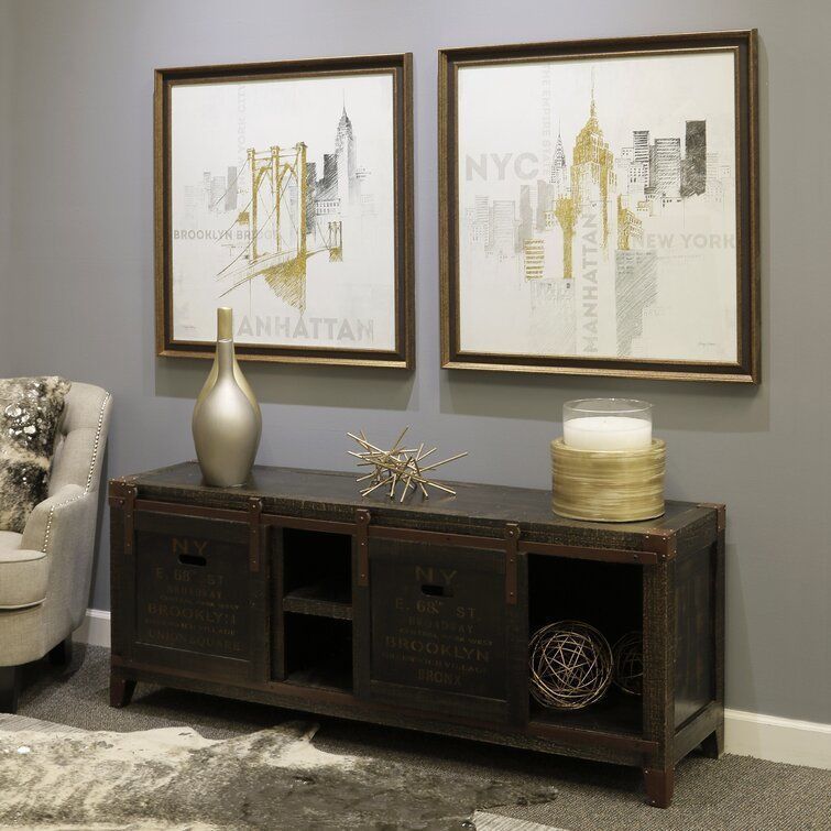 Omeo Wood TV Stand  3D model_4