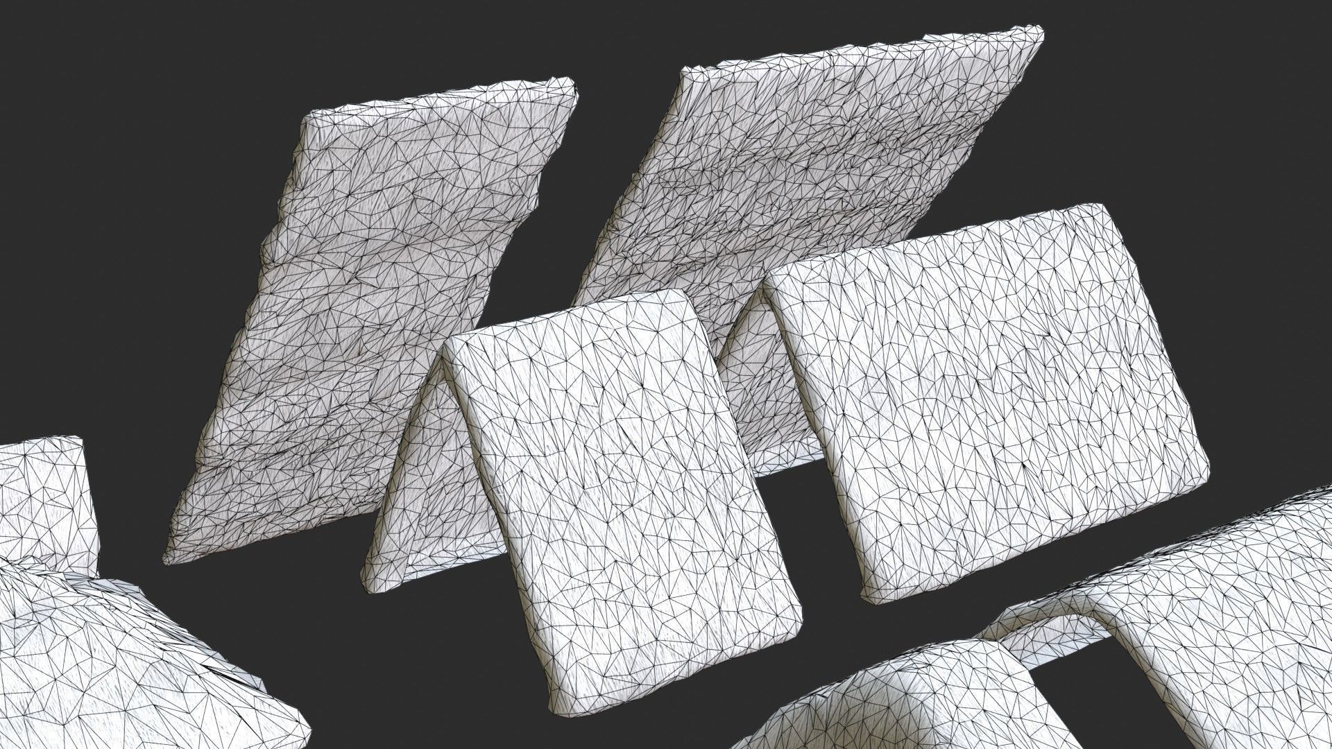 Thatched House Modular Kit Low-poly 3D model_17