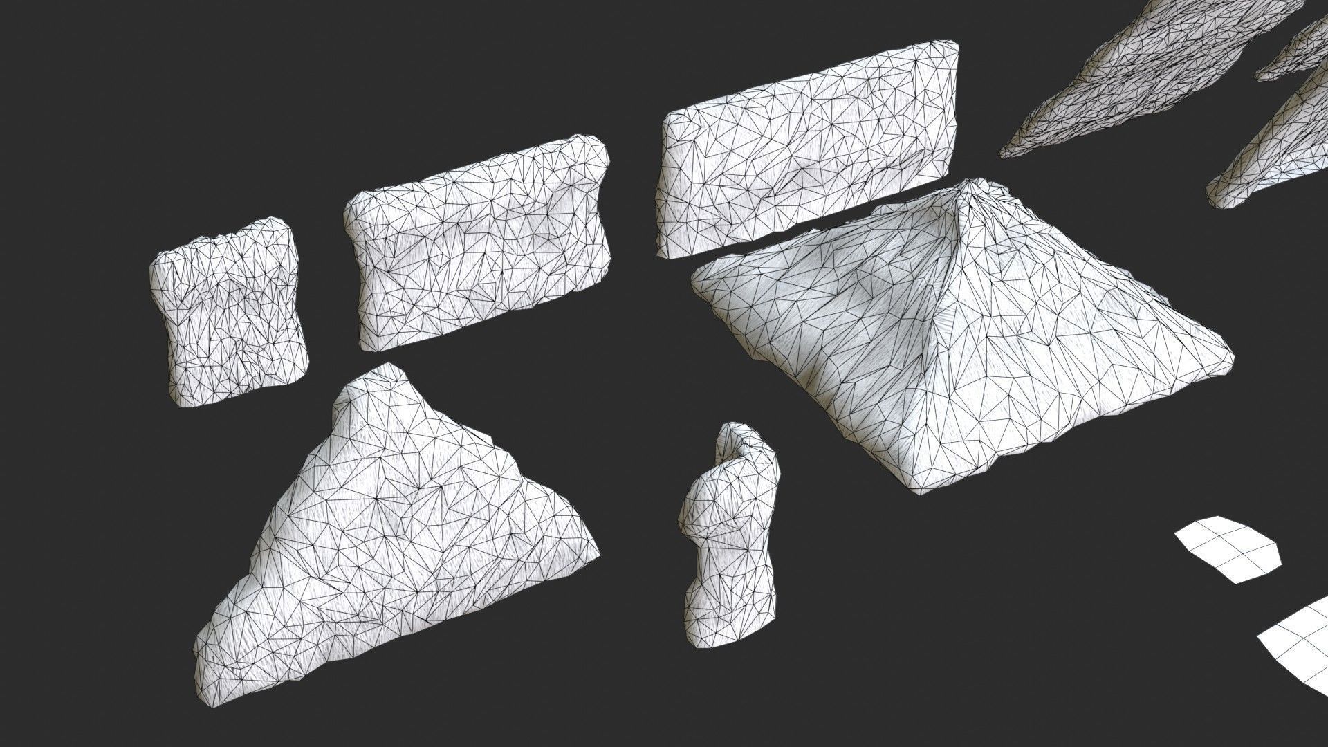 Thatched House Modular Kit Low-poly 3D model_18