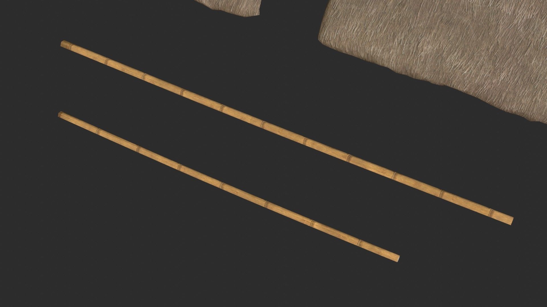 Thatched House Modular Kit Low-poly 3D model_4