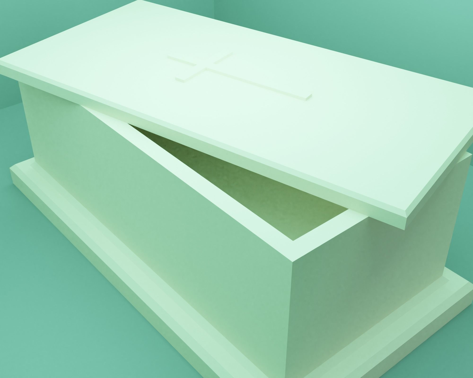 Cemetery bat flying in sky Low-poly 3D model_20