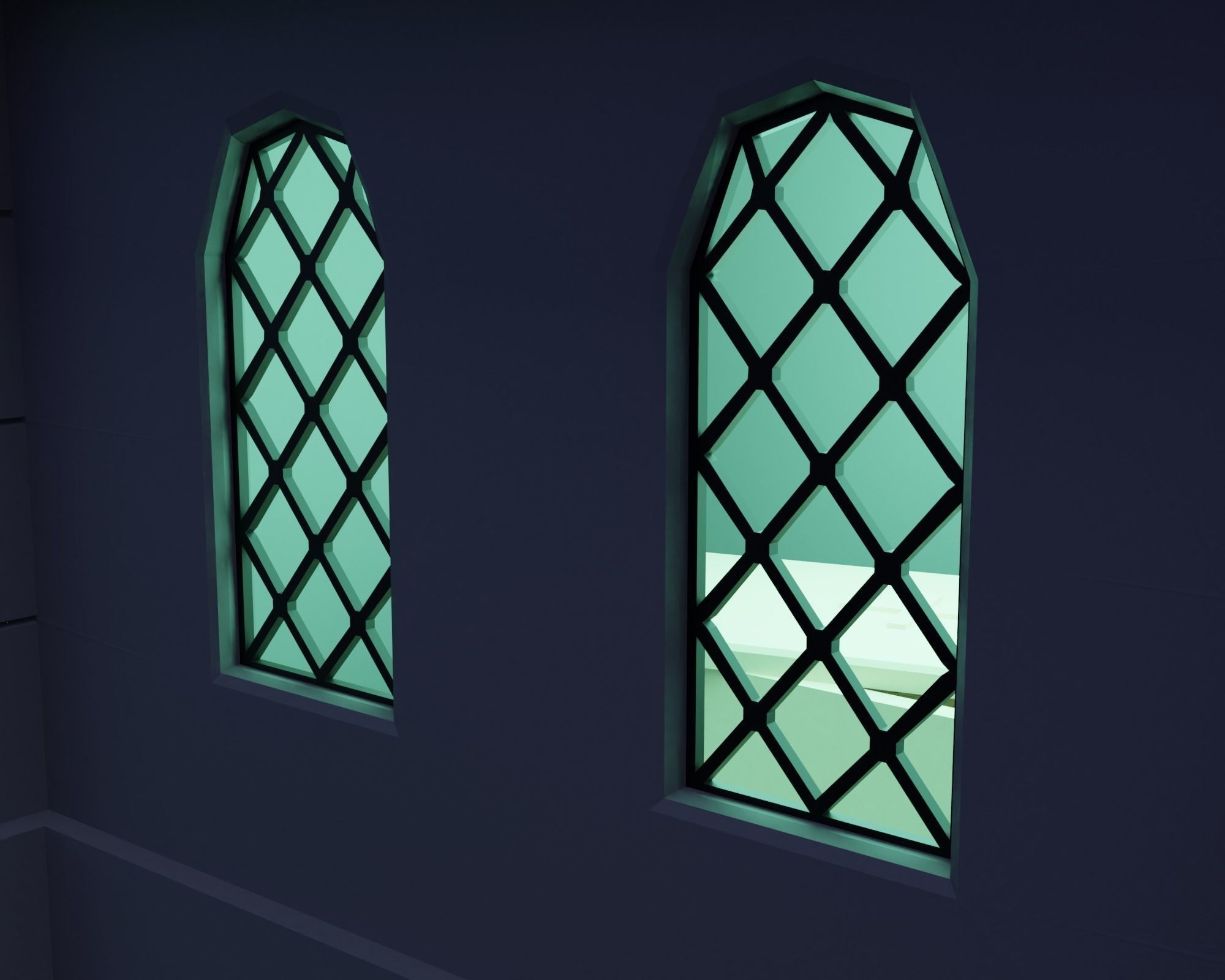 Cemetery bat flying in sky Low-poly 3D model_21