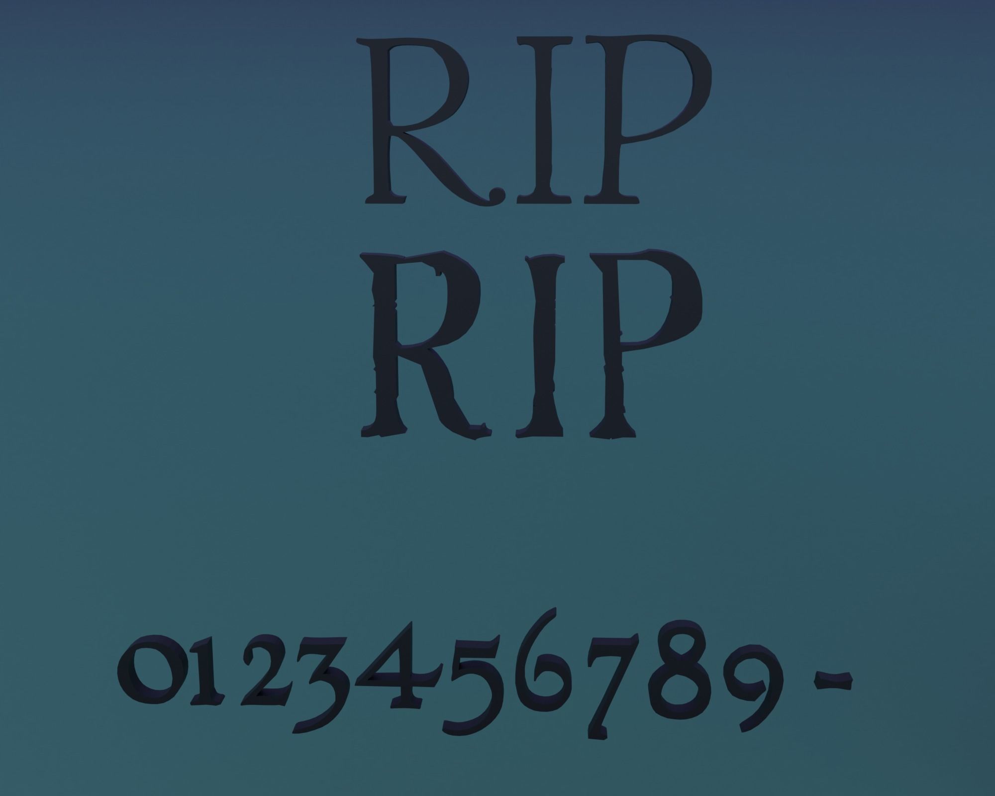 Cemetery bat flying in sky Low-poly 3D model_25