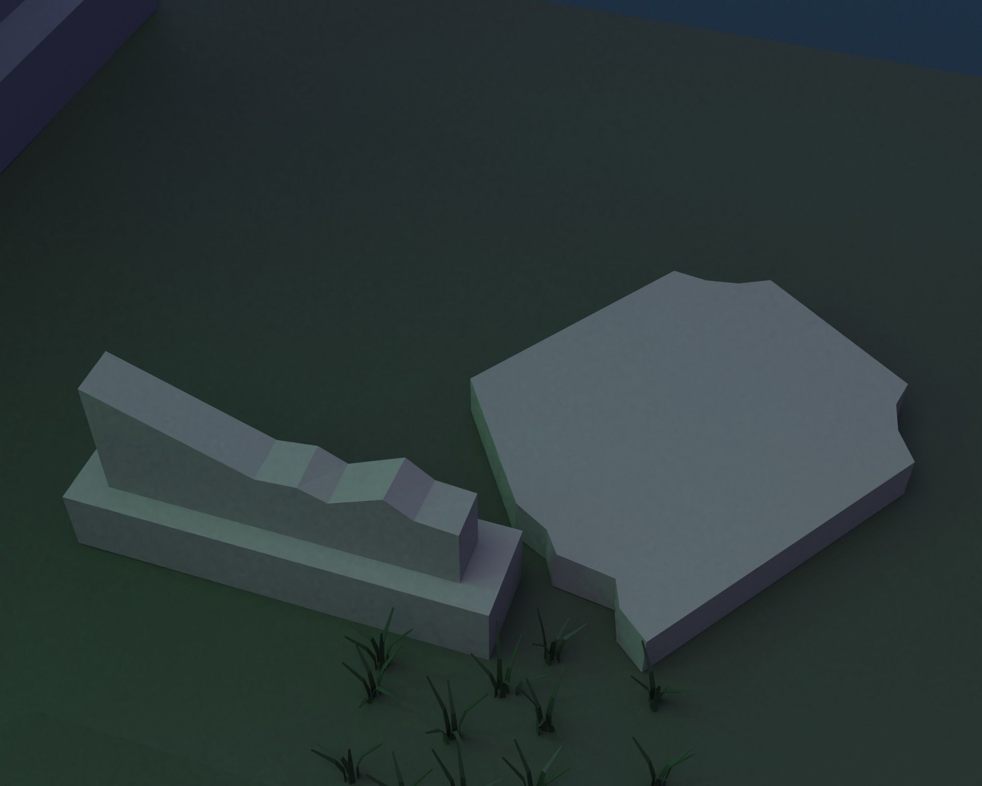 Cemetery bat flying in sky Low-poly 3D model_11