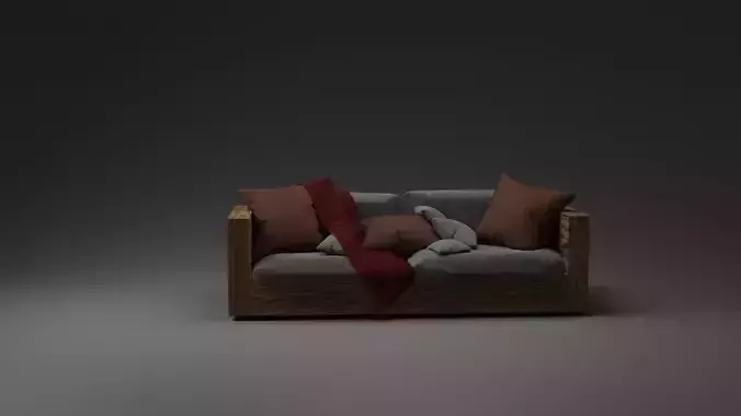 Messy Couch 3D model