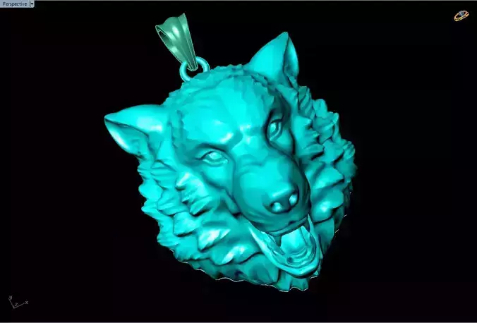 Wolf pendant - Dog pendant - Mens pendant - N2274