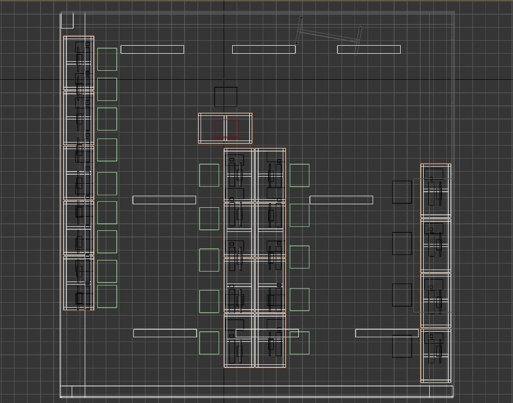 3D Model of a Computer Lab Low-poly 3D model_9