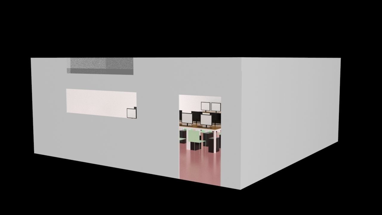 3D Model of a Computer Lab Low-poly 3D model_3