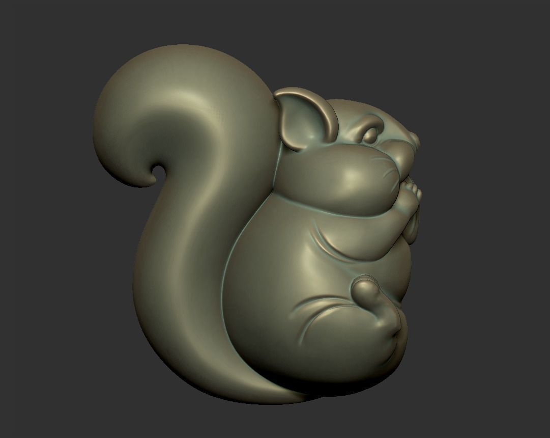 cute squirrel 3D print model_1