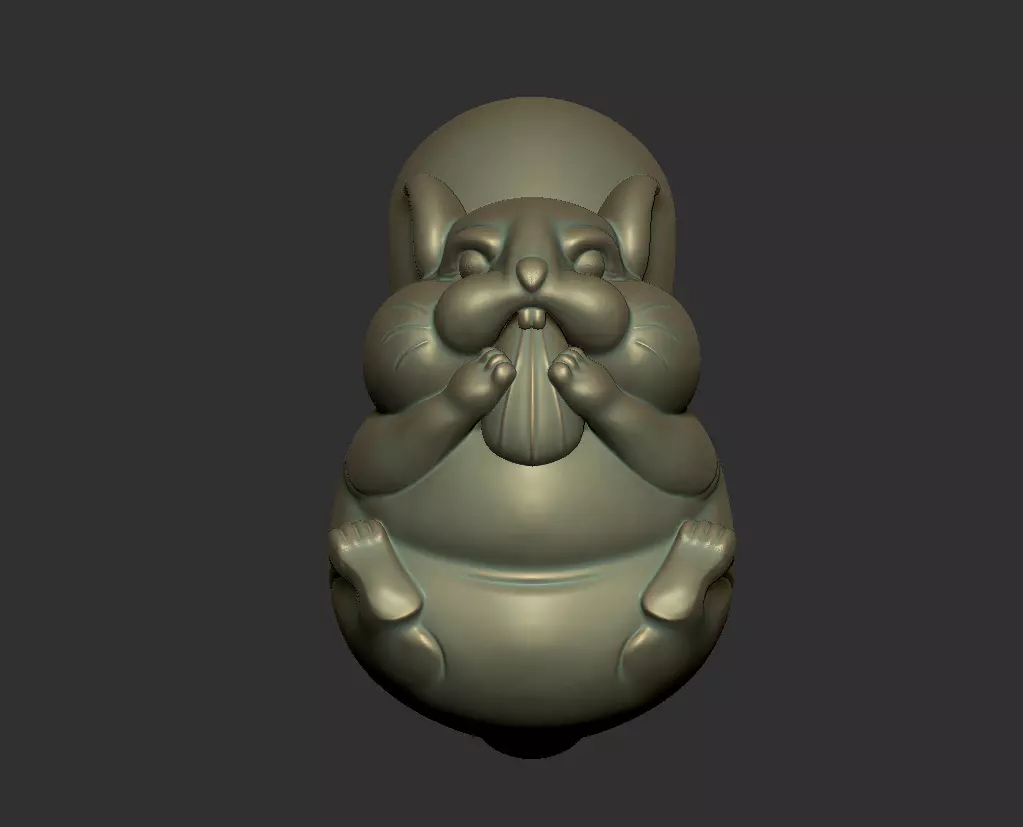 cute squirrel 3D print model_0