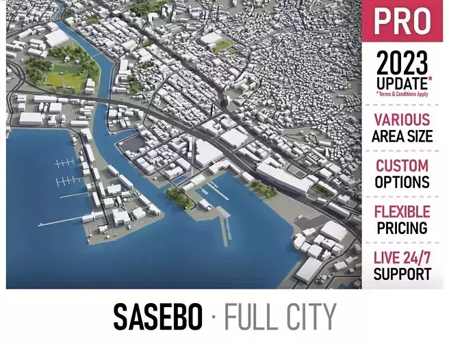Sasebo Low-poly 3D model