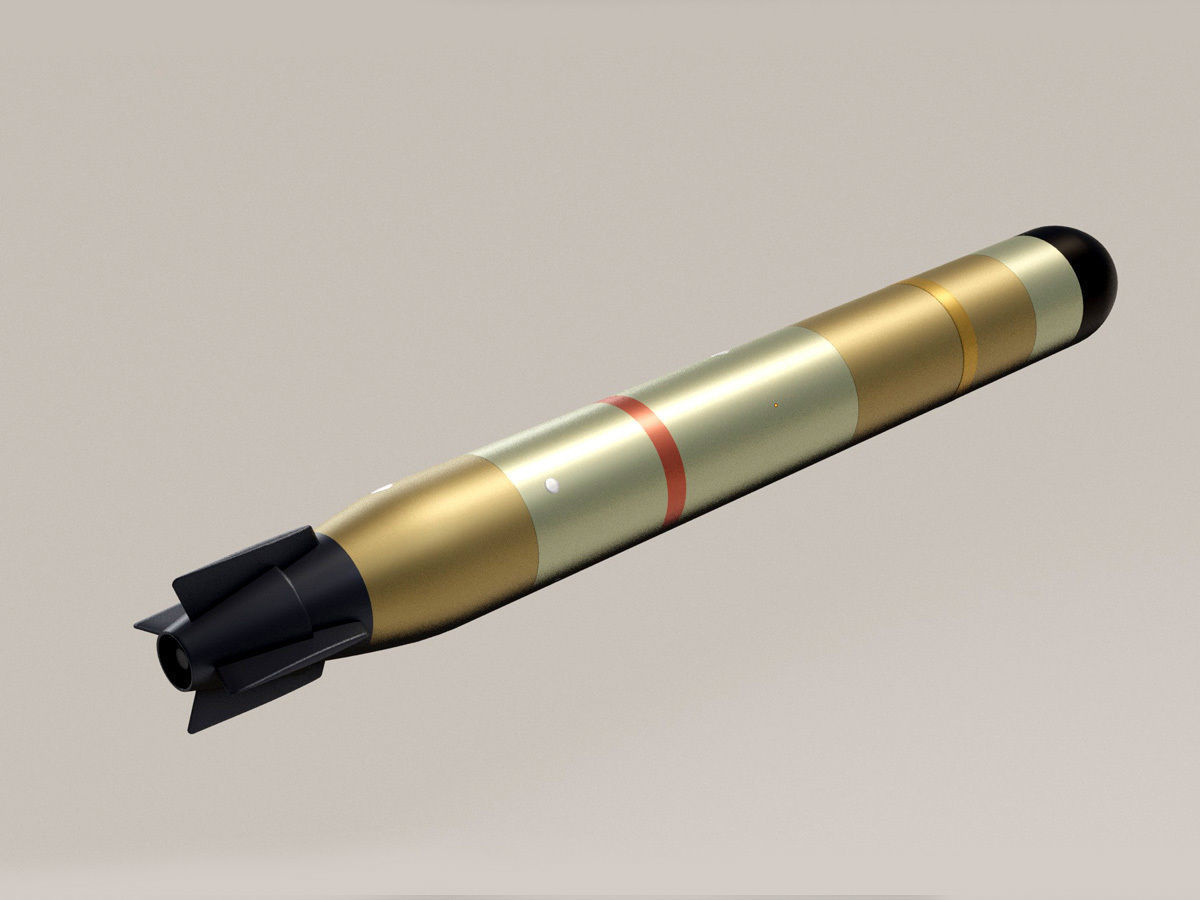 MU90 Impact torpedo low-poly 3D model_3