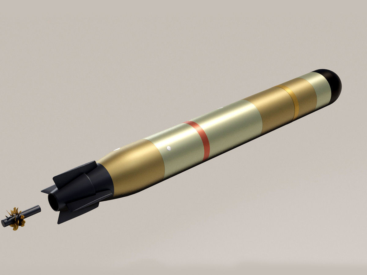 MU90 Impact torpedo low-poly 3D model_6