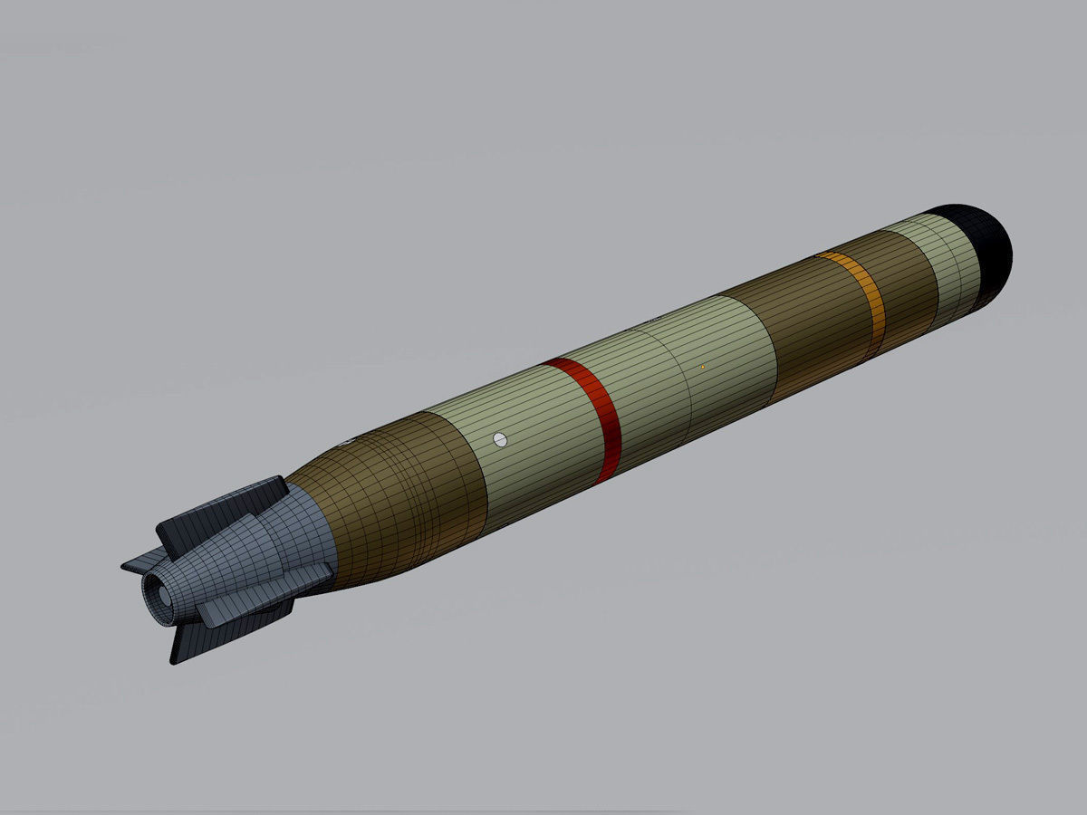 MU90 Impact torpedo low-poly 3D model_5