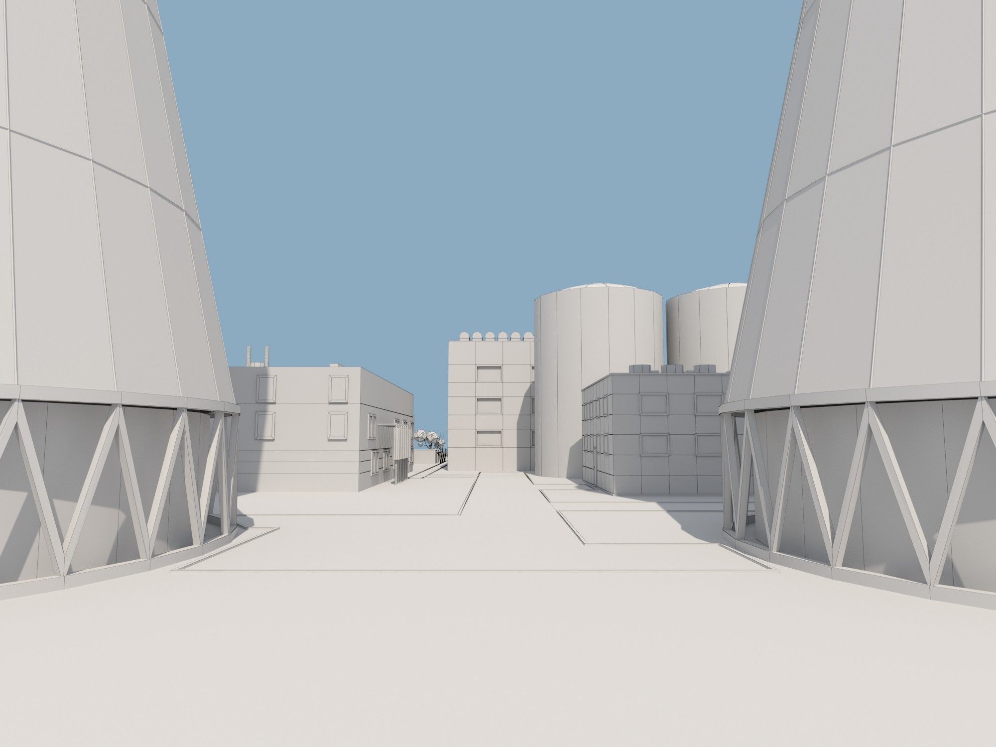 Nuclear Power Plant Low-poly 3D model_19