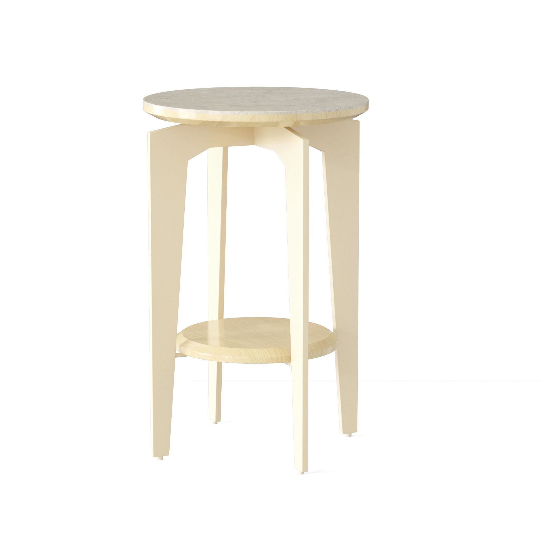 Bedside Table Collection Low-poly 3D model_1