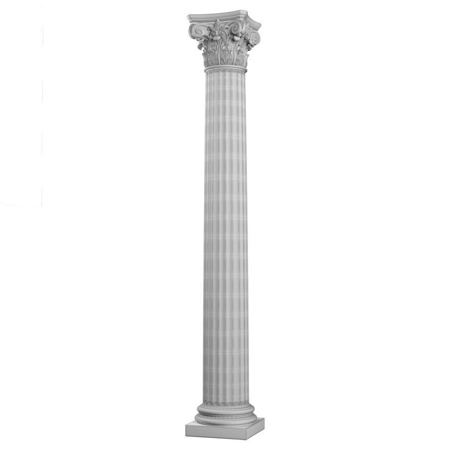 Classical round columns 3D model_3